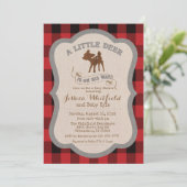 Invitation de Baby Shower Rustique Cerf (Debout devant)
