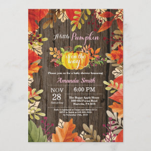 Invitation de Baby shower Rustique Citrouille Fall