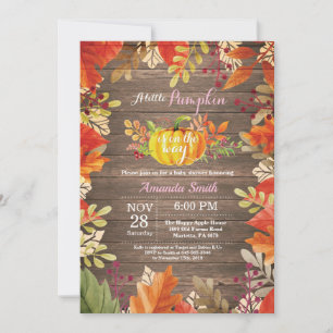 Invitation de Baby shower Rustique Citrouille Fall