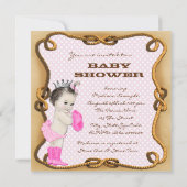 Invitation de Baby shower rustique Cowgirl (Dos)