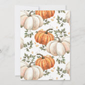 Invitation de baby shower Rustique Petit citrouill (Dos)