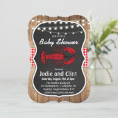Invitation de Baby Shower Rustique pour une Fête d (Debout devant)
