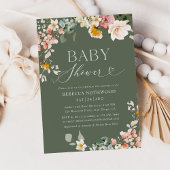 Invitation de Baby shower rustique Sage Green
