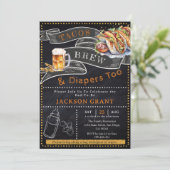 Invitation de Baby shower Rustique Tacos Brew & Di (Debout devant)
