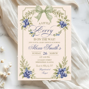 Invitation de Baby Shower Sage Vert Floral Douce P