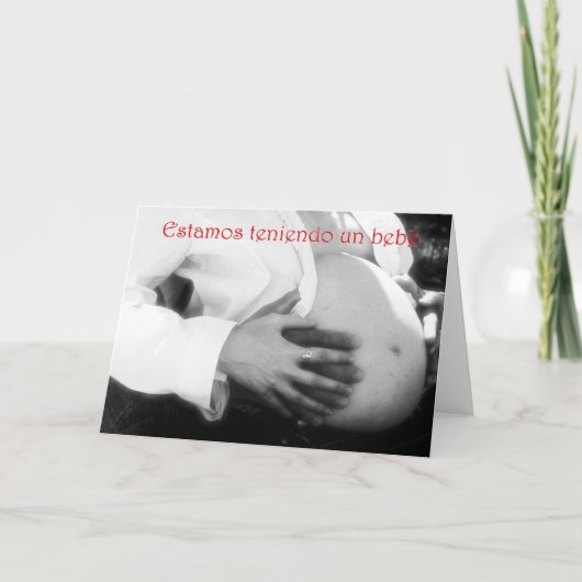 Invitation de baby shower s'attendant à un (Devant)