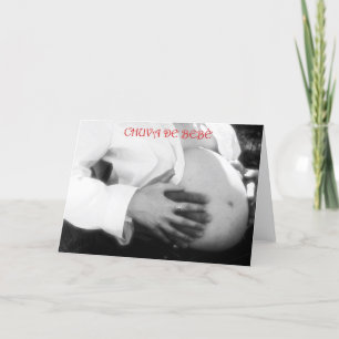 Invitation de baby shower s'attendant à un