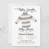 Invitation de Baby shower scandinave laide (Devant)