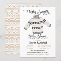Invitation de Baby shower scandinave laide