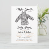 Invitation de Baby shower scandinave laide (Debout devant)
