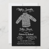 Invitation de Baby shower scandinave laide (Devant)