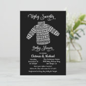 Invitation de Baby shower scandinave laide (Debout devant)