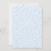 Invitation de baby shower Simple Blue Bow à pois (Dos)