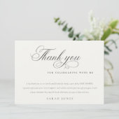 Invitation de baby shower simple minimale en noir  (Debout devant)