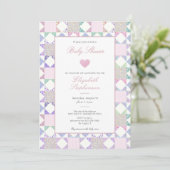 Invitation de baby shower Simple Rose Quilt (Debout devant)