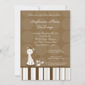 Invitation de Baby shower Snicker Doodle Giraffe (Devant)