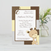 Invitation de Baby shower Snicker Doodle Giraffe (Debout devant)