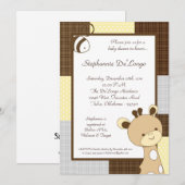 Invitation de Baby shower Snicker Doodle Giraffe (Devant / Derrière)