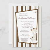 Invitation de Baby shower Snicker Doodle Giraffe (Devant)