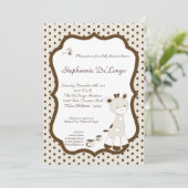 Invitation de Baby shower Snicker Doodle Giraffe (Debout devant)