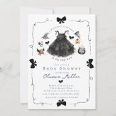 Invitation de Baby shower sorcière mignonne (Devant)
