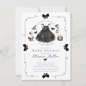 Invitation de Baby shower sorcière mignonne (Devant)