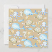 Invitation de Baby shower sous-marin Whimsy (Dos)