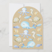 Invitation de Baby shower sous-marin Whimsy (Dos)