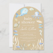 Invitation de Baby shower sous-marin Whimsy (Devant)