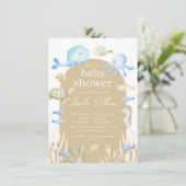 Invitation de Baby shower sous-marin Whimsy (Debout devant)