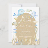 Invitation de Baby shower sous-marin Whimsy (Devant)