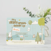 Invitation de Baby shower spécial Beary (Debout devant)