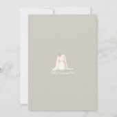 Invitation de Baby shower spécial lapin (gris) (Dos)