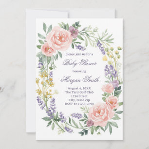 Invitation de Baby Shower Sprinkle – Aquarelle