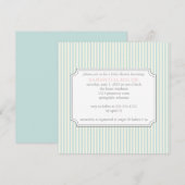 Invitation de baby shower {stripes} (Devant / Derrière)
