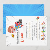 Invitation de Baby shower Superhero Personnalisé (Devant / Derrière)