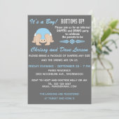 Invitation de Baby shower supérieure personnalisab (Debout devant)