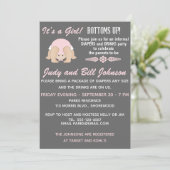 Invitation de Baby shower supérieure personnalisab (Debout devant)