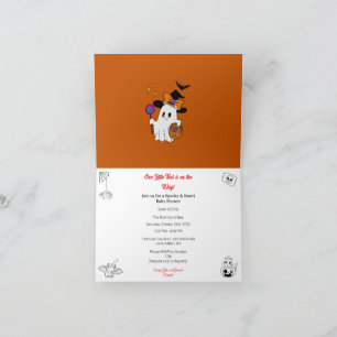 Invitation de Baby Shower sur le thème d'Halloween