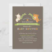 Invitation de Baby shower Sweet Safari (Devant)