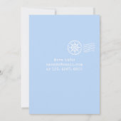 Invitation de Baby Shower Thème Marin pour Garçon (Dos)