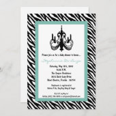Invitation de Baby shower Tiffan Zebra 5x7 (Devant / Derrière)