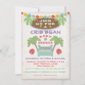 Invitation de Baby shower tropical (Devant)