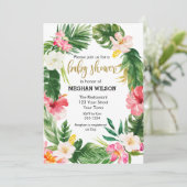 Invitation de Baby shower tropical (Debout devant)