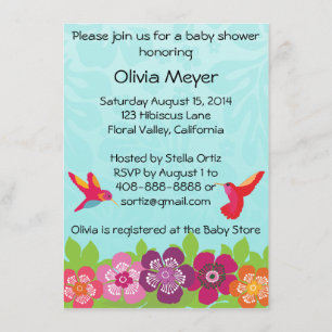 Invitation de Baby shower tropical