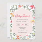 Invitation de Baby shower tropical (Devant)