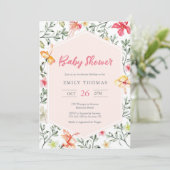 Invitation de Baby shower tropical (Debout devant)