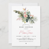 Invitation de Baby shower tropical (Devant)