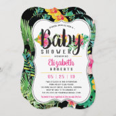Invitation de Baby shower tropical, Luau (Devant / Derrière)