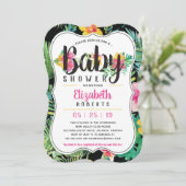 Invitation de Baby shower tropical, Luau (Debout devant)
